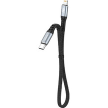 Dudao L10P Braided USB-C to Lightning Cable 20W 0.23m Black 6973687243852