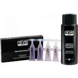 Nirvel Pack Keratin & Panthenol Σετ Θεραπείας Μαλλιών Κερατίνης για Επανόρθωση 250ml