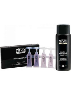 Nirvel Pack Keratin & Panthenol Σετ Θεραπείας Μαλλιών Κερατίνης για Επανόρθωση 250ml
