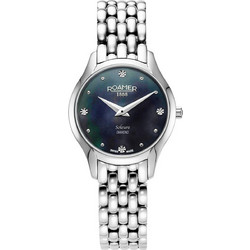 Roamer Soleure Diamond Γυναικείο Ρολόι με Ασημί Μεταλλικό Μπρασελέ 547857418550