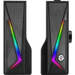 HP DHE-6005 Ηχεία Υπολογιστή 2.0 6W με RGB Φωτισμό Black