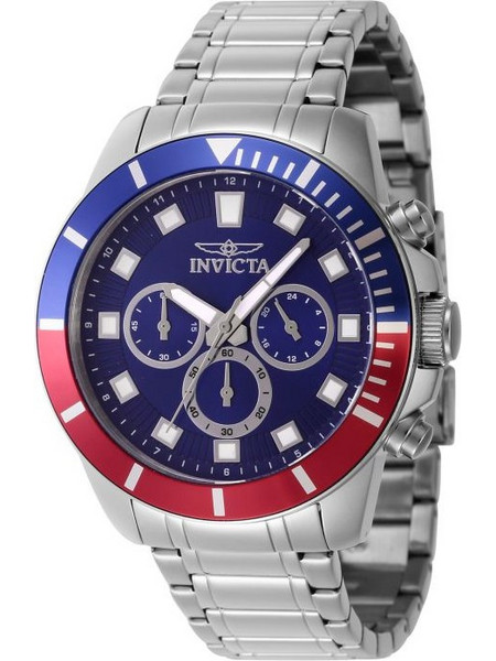 Invicta Pro Diver Ανδρικό Ρολόι με Ασημί Μεταλλικό Μπρασελέ 46041