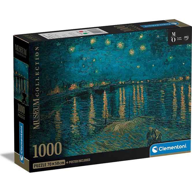 Puzzle Adulte Clementoni 1000 Pièces – Museum Dans Un Café, 70x50 Cm, Fabriqué En Italie, Référence 39974