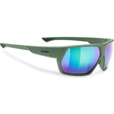 Uvex Sportstyle 238 Ανδρικά Γυαλιά Ηλίου Μάσκα Κοκάλινα Γκρι με Μπλε Καθρέπτη Φακό