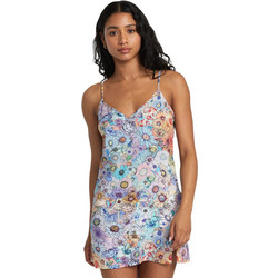 RVCA Slip Up Mini Καλοκαιρινό Καθημερινό Φόρεμα Floral Πολύχρωμο AVJWD00301-MUL