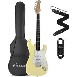 Donner EC-4007 Bundle Ηλεκτρική Κιθάρα ST Style με SSH Μαγνήτες Vintage White