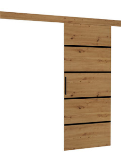 PoliHome Mulan Πόρτα Εσωτερική Συρόμενη Laminate Καφέ 86x205cm 162681019