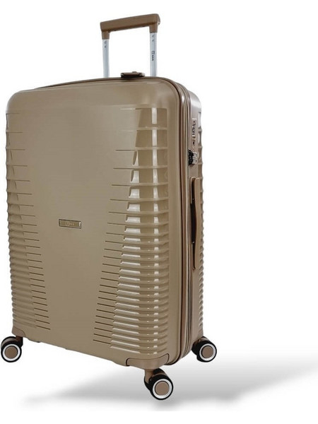Rain RB8018C Βαλίτσα Καμπίνας 55x40x20cm με 4 Ρόδες Χρυσή