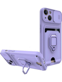 Bodycell Multifunction Ring Holder Back Cover Purple (iPhone 14 Plus)