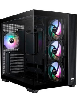 Thermaltake View 380 TG Black Gaming Midi Tower Κουτί Υπολογιστή RGB με Πλαϊνό Παράθυρο