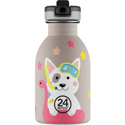 24Bottles Lucky Dog Παιδικό Παγούρι Θερμός Ανοξείδωτο BPA Free Γκρι 250ml