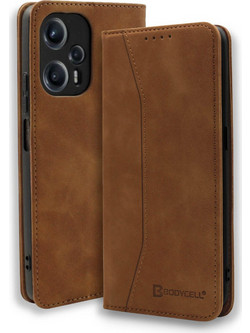 Bodycell Pu Leather Book Brown (Xiaomi Poco F5)