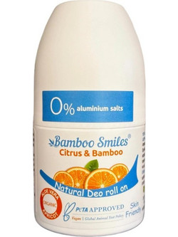 Bamboo Smiles Citrus & Bamboo Φυσικό Αποσμητικό Roll On Χωρίς Αλουμίνιο 50ml