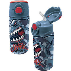 Stor Shark Παιδικό Παγούρι Ανοξείδωτο Γκρι 500ml