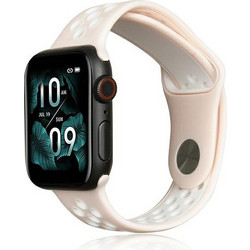 Beline Sport Λουράκι Σιλικόνης Pink / White (Apple Watch 42 / 44 / 45 / 49mm)
