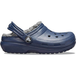 Crocs Ανατομικές Χειμερινές Παιδικές Παντόφλες για Αγόρια με Γούνα Navy Μπλε 207010-459