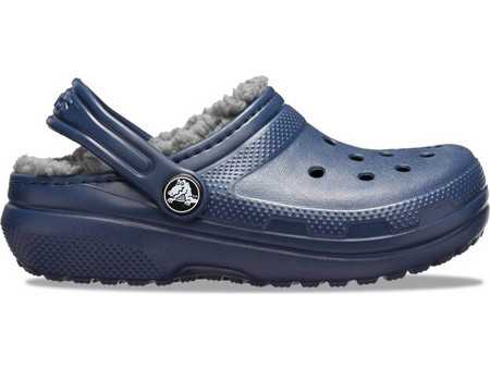Crocs Ανατομικές Χειμερινές Παιδικές Παντόφλες για Αγόρια με Γούνα Navy Μπλε 207010-459