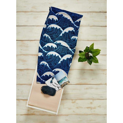 WhiteEgg Πετσέτα Θαλάσσης Microfiber Navy Μπλε 75x150cm S084