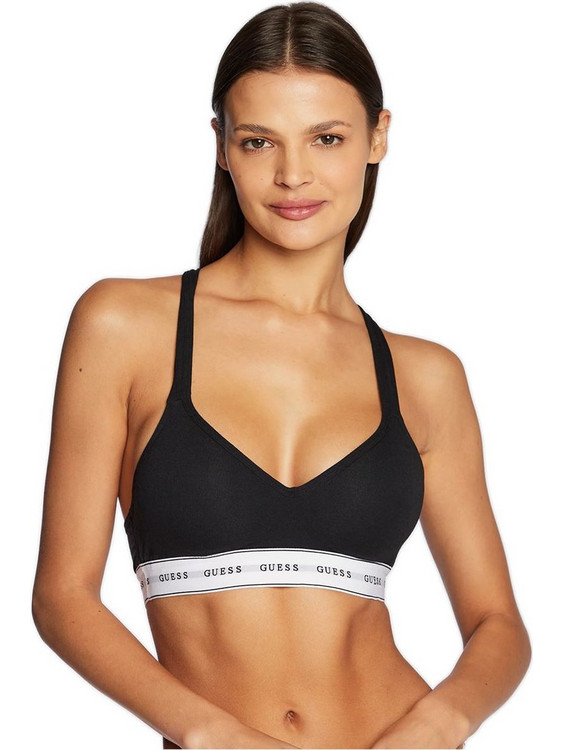 Guess Carrie Μπουστάκι Push Up χωρίς Μπανέλα Μαύρο O1GC15KBBU1-JBLK