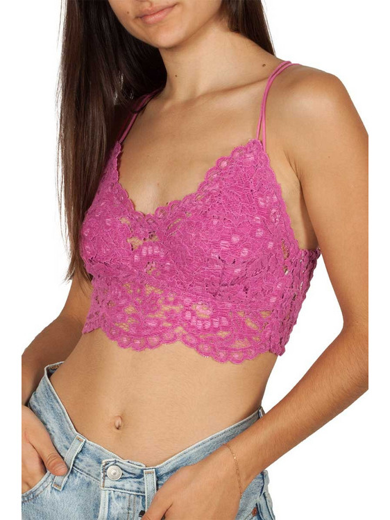 Free People Celine Μπουστάκι χωρίς Μπανέλα Φούξια F19M05006