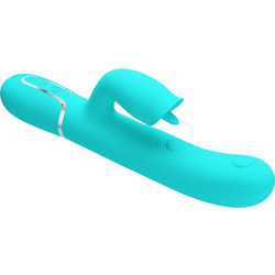 Pretty Love Rabbit Vibrator with Licking Aqua Δονητής Rabbit Πράσινος