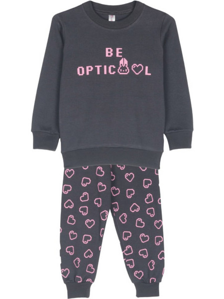 Dreams by Joyce Opticool Παιδική Πιτζάμα Βαμβακερή Χειμωνιάτικη Ανθρακί 2473110
