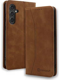 Bodycell Pu Leather Book Brown (Samsung Galaxy S24)