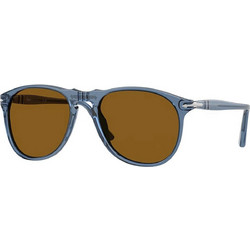 Persol PO9649S 121833 Ανδρικά Γυαλιά Ηλίου Aviator Κοκάλινα Μπλε με Καφέ Φακό