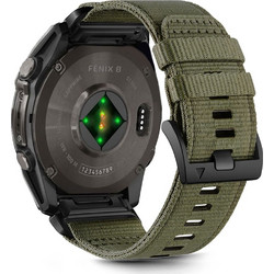 Tech-Protect Nylon Classic Λουράκι Υφασμάτινο Olive Green (Garmin Fenix 5 / 6 / 6 Pro / 7 / 8 / Ε 47mm)