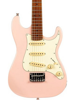 Jet JS-300 Mini Ηλεκτρική Κιθάρα 3/4 ST Style με SSS Μαγνήτες και Ταστιέρα Maple Pink