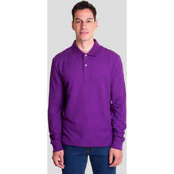 Nautica Ανδρική Μπλούζα Polo Μακρυμάνικη Μωβ 3NC47104K-50R
