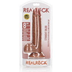 Shots RealRock Cock Ρεαλιστικό Dildo με Βεντούζα & Όρχεις 20cm Tan