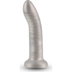 NS Novelties Royals Charlie Metallic Champagne Dildo με Βεντούζα Ασημί
