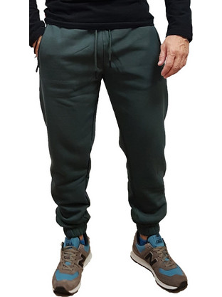 Rebase Ανδρικό Παντελόνι Φόρμας Fleece με Λάστιχο Πετρόλ 242-RPAN-6001