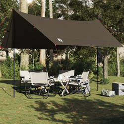 vidaXL Σκίαστρο Παραλίας Καφέ 438x376x212cm 4009607