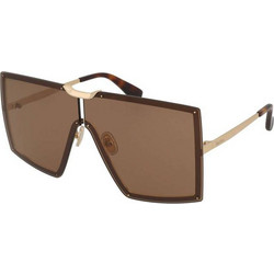 Max Mara MM0117 32E Γυναικεία Γυαλιά Ηλίου Μάσκα Μεταλλικά Χρυσά με Καφέ Φακό