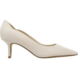 Nine West ABALINE Γόβες Δερμάτινες με Τακούνι Στιλέτο Εκρού ABALINELE-101