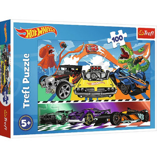 Παιδικό Puzzle Trefl Hot Wheels Speeding Cars 100 Κομμάτια