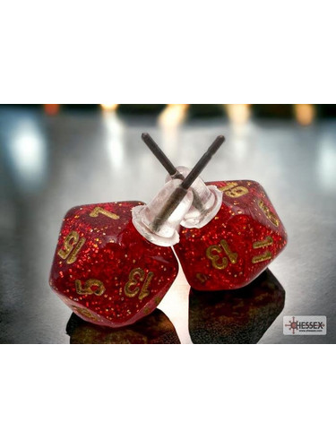 Chessex Glitter Ruby Γυναικεία Σκουλαρίκια Καρφωτά με Χάντρες 54508