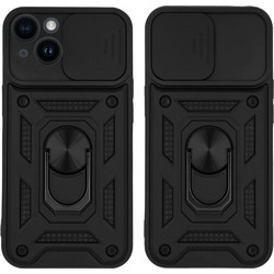 Sonique Ring Armor CamPro Back Cover Black (iPhone 14)
