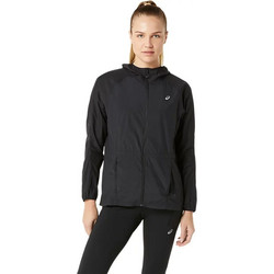 ASICS Road Packable Αθλητικό Γυναικείο Μπουφάν Softshell Μακρύ Αντιανεμικό Μαύρο 2012D076-001