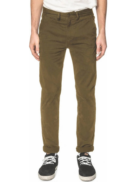 Globe Goodstock Ανδρικό Παντελόνι Chino Ελαστικό Slim Εφαρμογή Χακί GB01216010