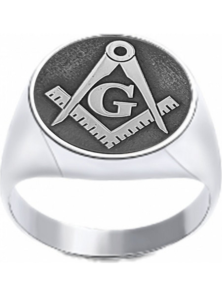 Personal Jewel Ανδρικό Δαχτυλίδι Σεβαλιέ Μονόγραμμα από Ασήμι 925 DK15.4.1PJ-M