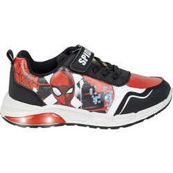 Cerda Spider-Man Παιδικά Sneakers με Φωτάκια Μαύρα Κόκκινα 2300006548