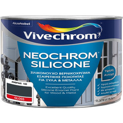 Vivechrom Neochrom Silicone Βερνικόχρωμα Διαλύτου Ξύλου & Μετάλλου No100 Ανθρακί 0.375lt