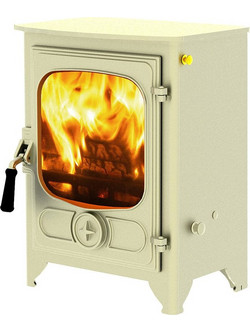 Charnwood Country 4 Almond Ατσάλινη Ξυλόσομπα Αερόθερμη 4kW