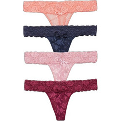 Cottonhill Romance Γυναικεία String με Δαντέλα Multipack CH0943 Bordeaux-Pink