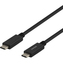 Deltaco USB-C to USB-C 2m Black USBC-2002M