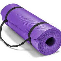 Mds NBR Στρώμα Γυμναστικής Yoga / Pilates Μωβ με Ιμάντα Μεταφοράς 180x60x1.5cm