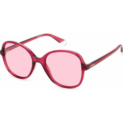 Polaroid Eyewear PLD4136-S MU1 Γυναικεία Γυαλιά Ηλίου Τετράγωνα Κοκάλινα Ροζ με Ροζ Φακό